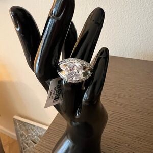 JTV Silver Ring with Bella Luce CZ gemstones.